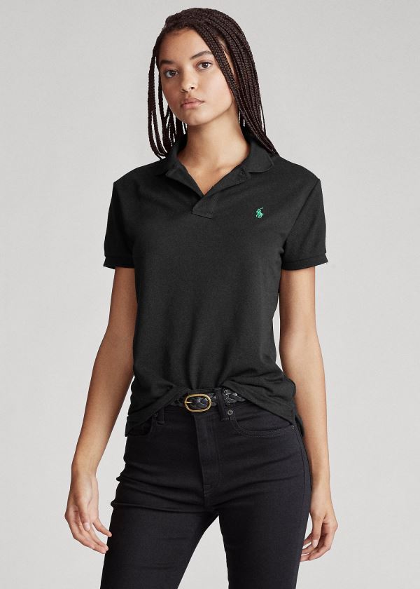 Polos Polo Ralph Lauren Mujer Negros - The Earth - IRSZB5362